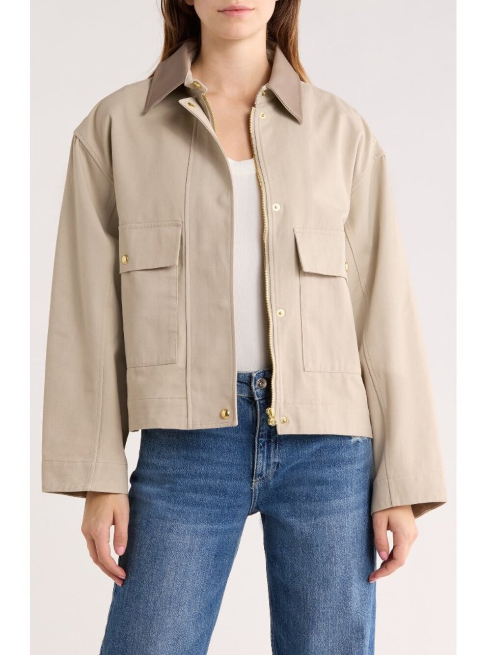 rag & bone Nessa Faux Leather Collar Coat New